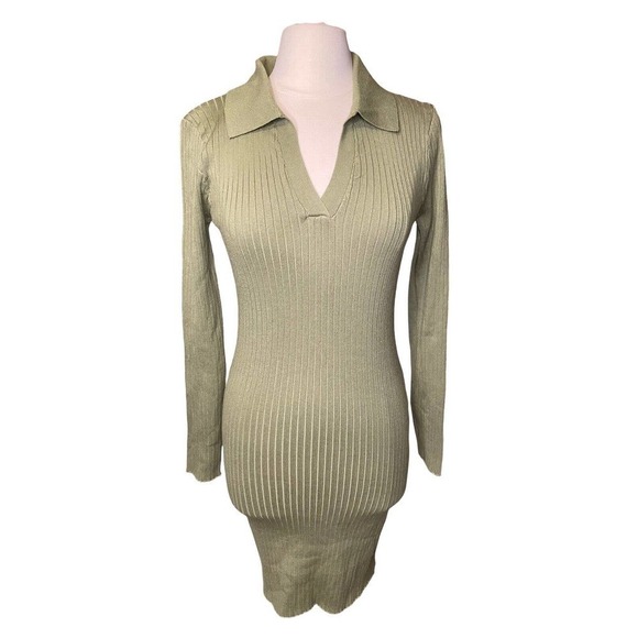 Princess Polly NEW Talia Sweater Mini Dress Pistachio Green Size M/L - Picture 3 of 9